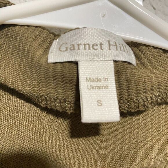 Garnet Hill Mock Neck Long Sleeve Ribbed Knee Length Shift Dress Green Size S - Picture 3 of 6